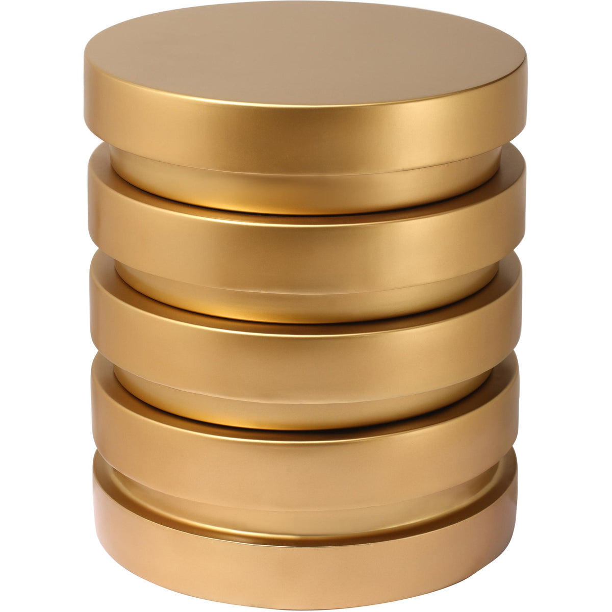 Meridian Levels Brushed Gold End Table