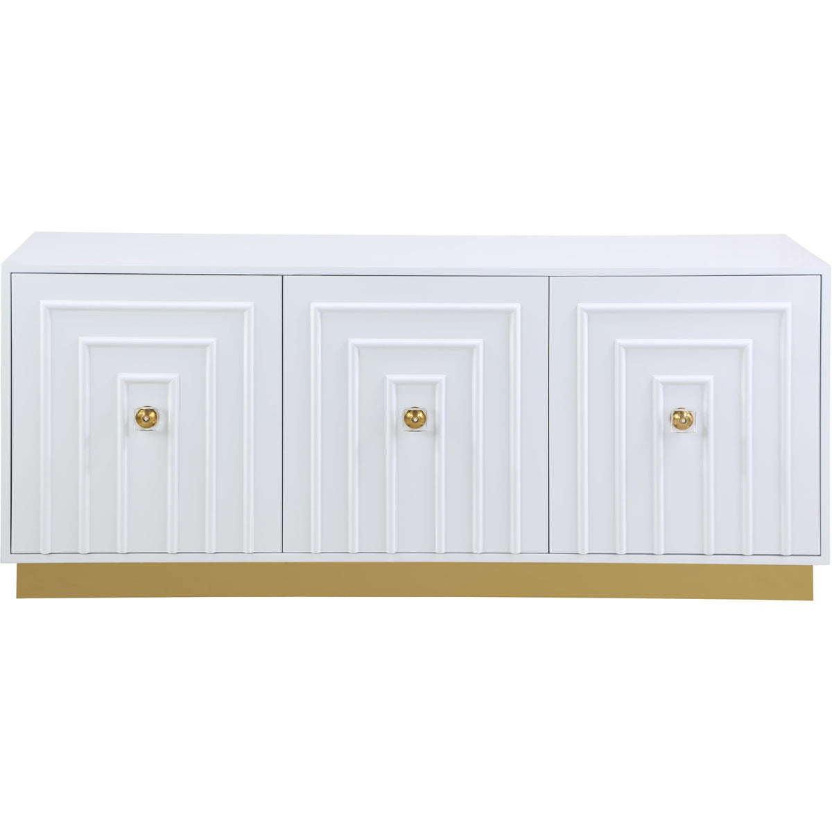 Meridian Cosmopolitan White Lacquer Sideboard/Buffet