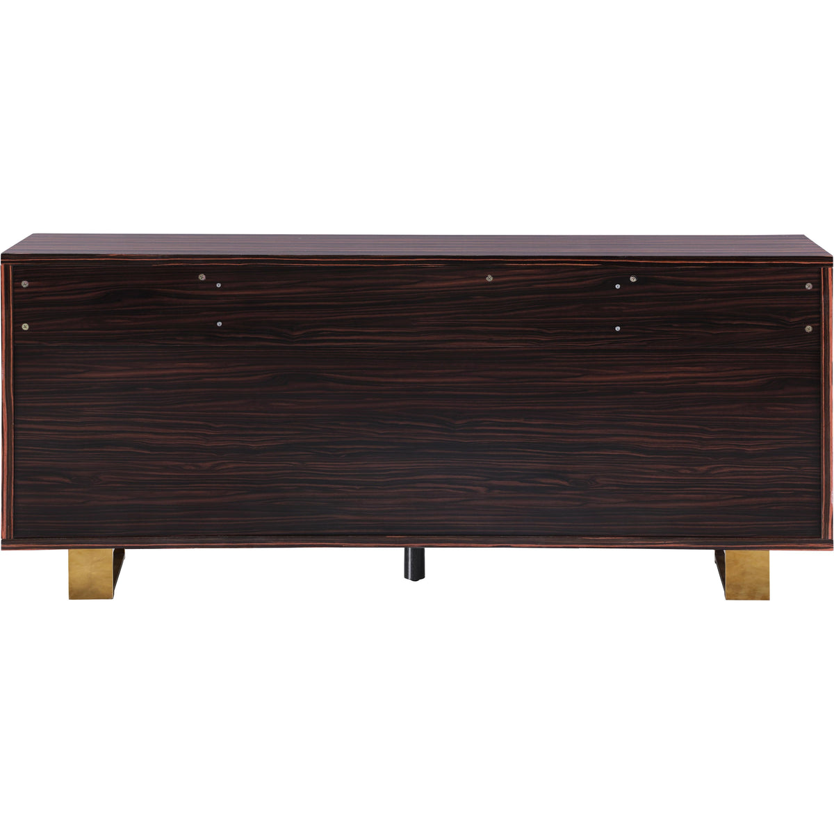 Meridian Excel Brown Zebra Wood Veneer Lacquer Sideboard/Buffet