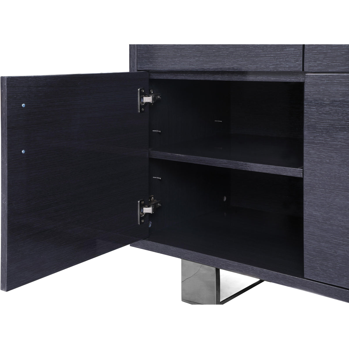 Meridian Excel Grey Oak Veneer Lacquer Sideboard/Buffet