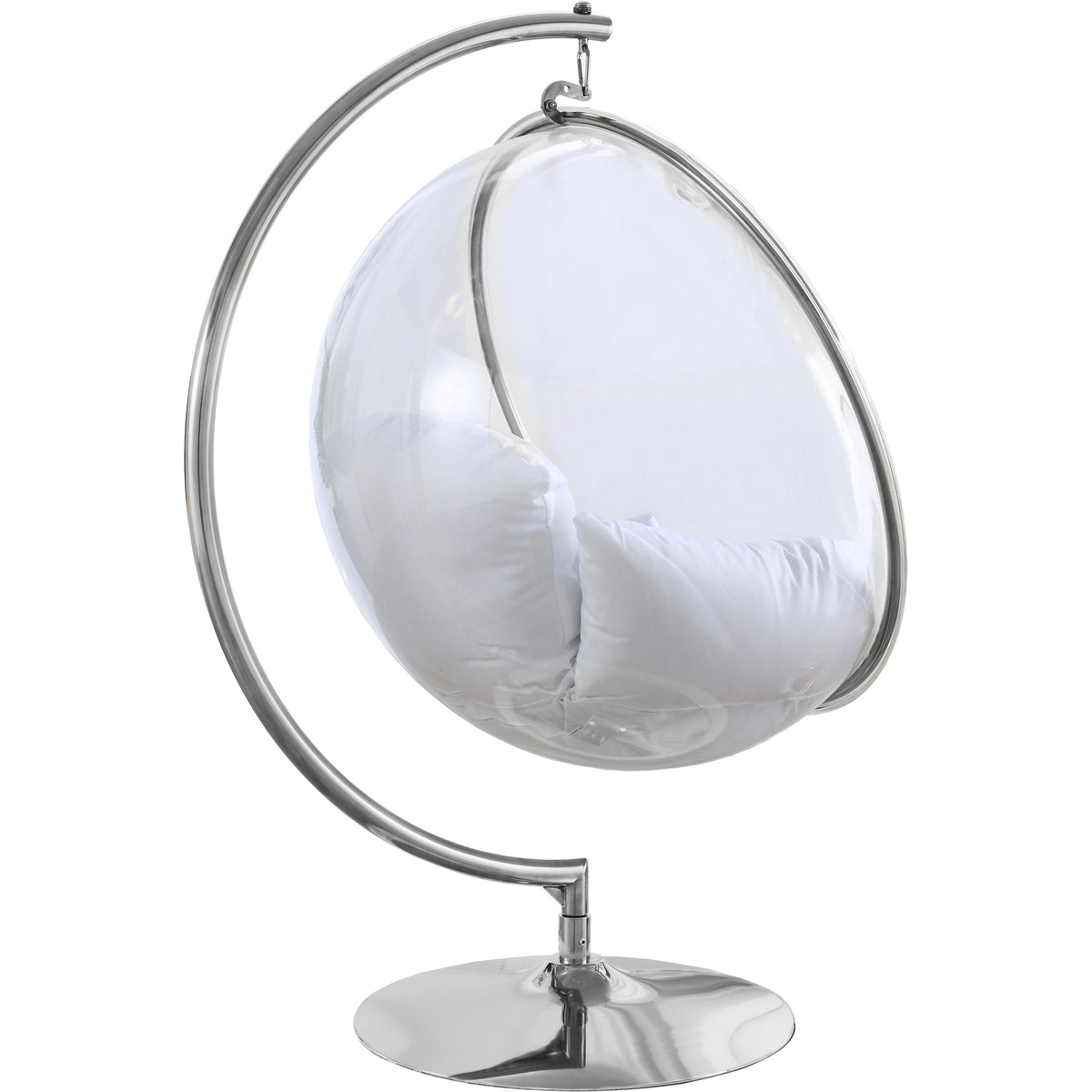 Meridian Luna White Durable Fabric Acrylic Swing Chair