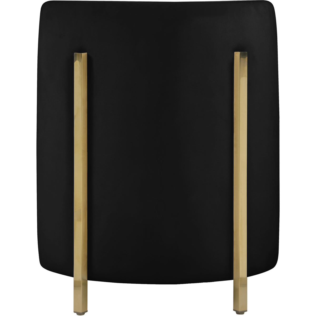 Meridian Rotunda Black Velvet Accent Chair