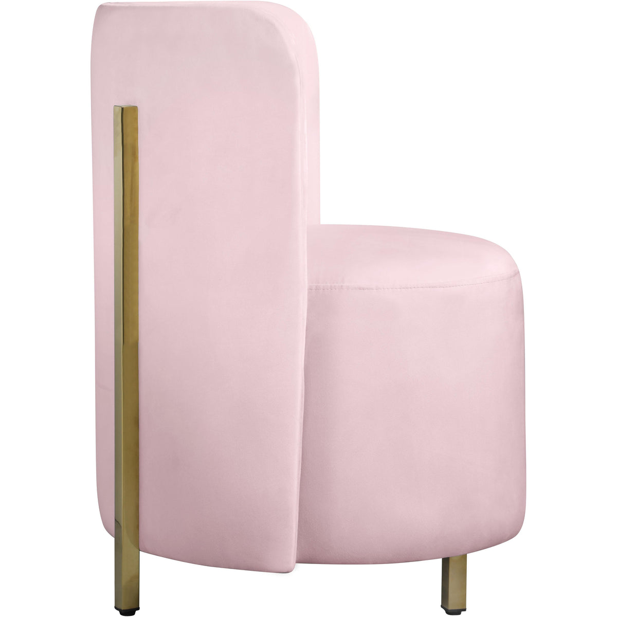 Meridian Rotunda Pink Velvet Accent Chair