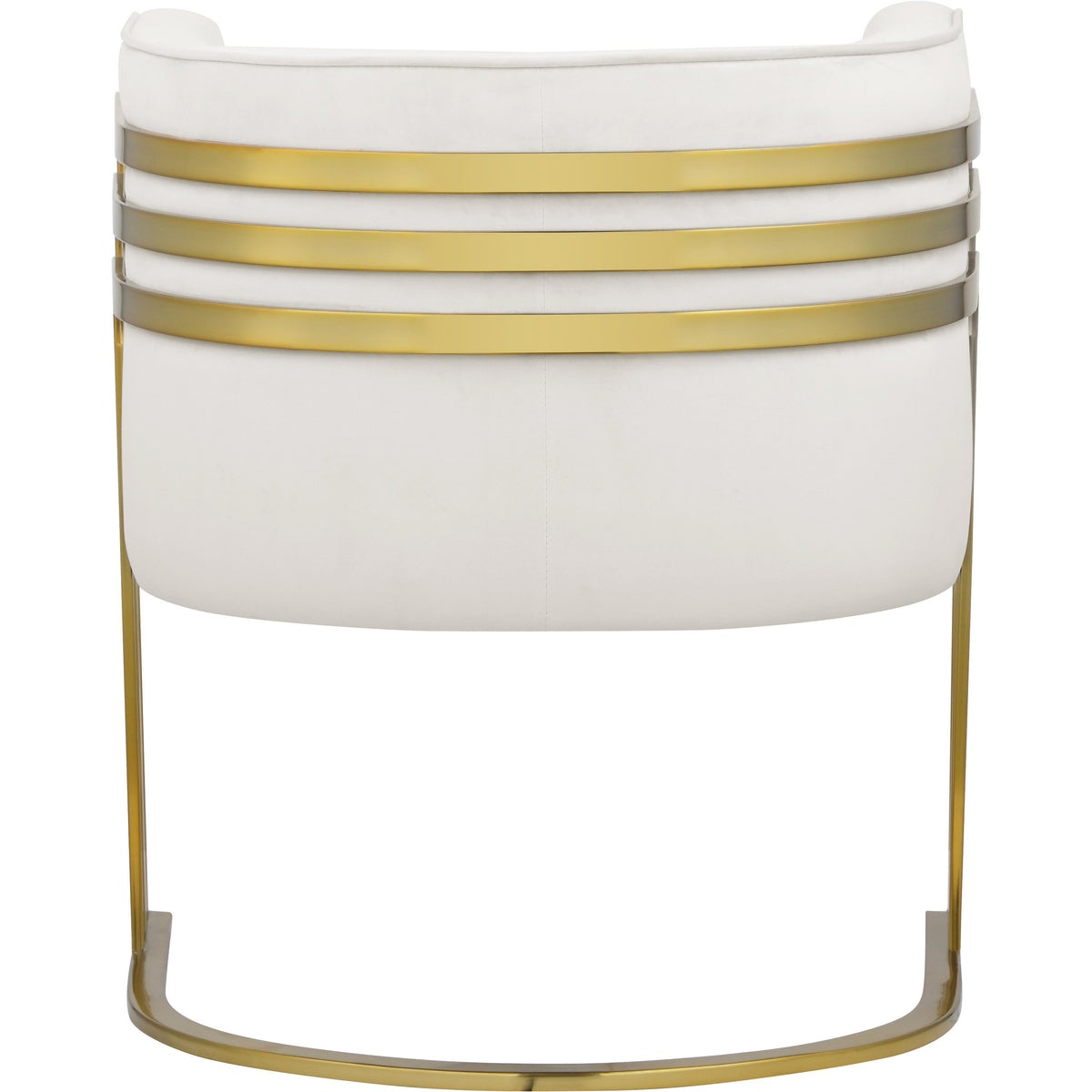 Meridian Rays Cream Velvet Accent Chair
