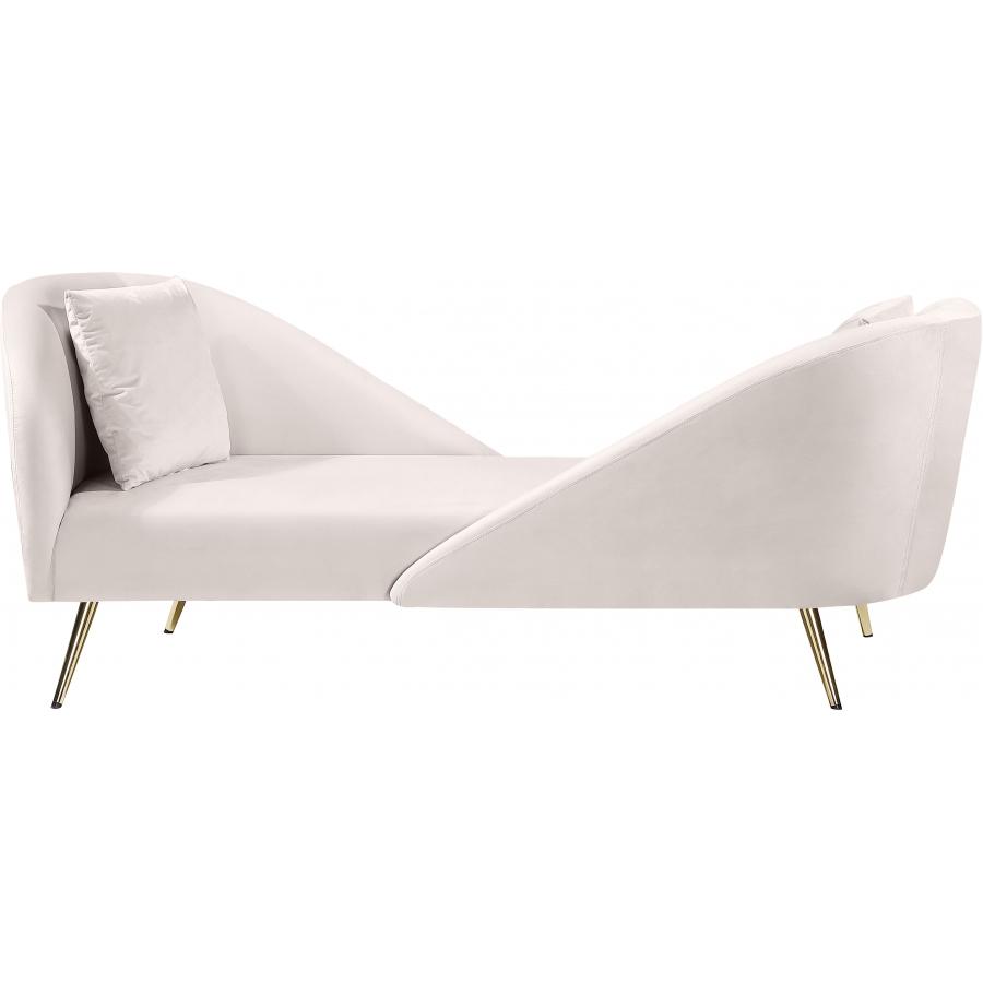Meridian Nolan Cream Velvet Chaise