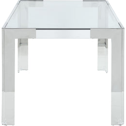 Meridian Casper Rich Chrome Dining Table