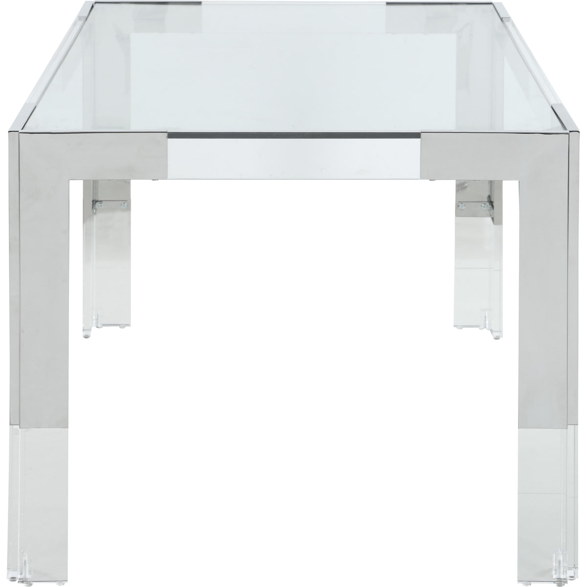 Meridian Casper Rich Chrome Dining Table