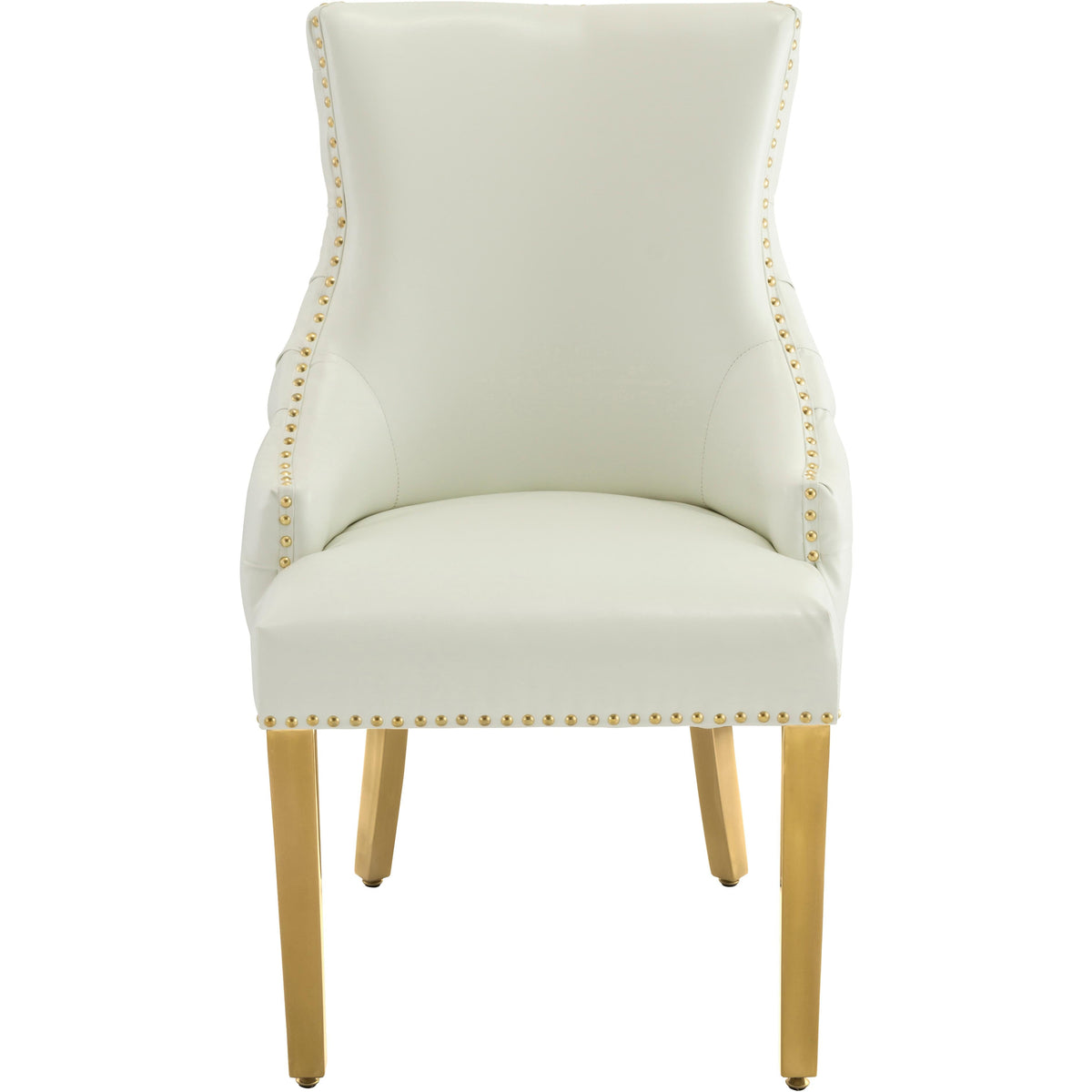 Meridian Tuft White Vegan Leather Dining Chair