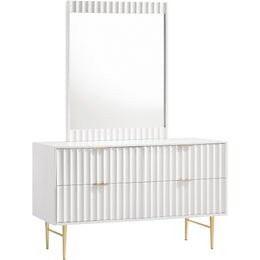Meridian Modernist White Gloss Dresser