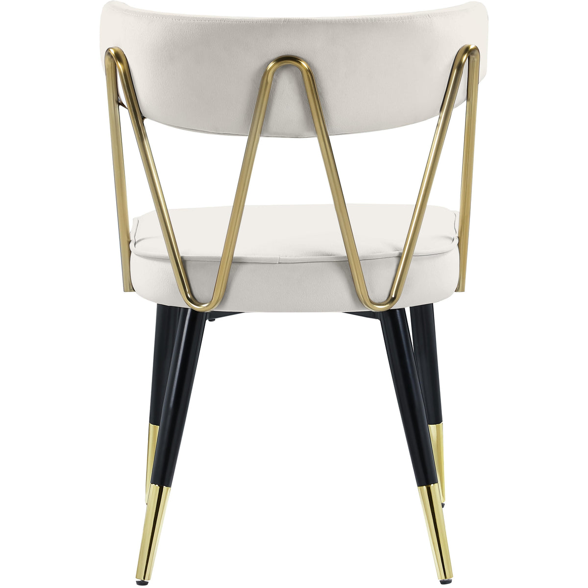 Meridian Rheingold Cream Velvet Dining Chair