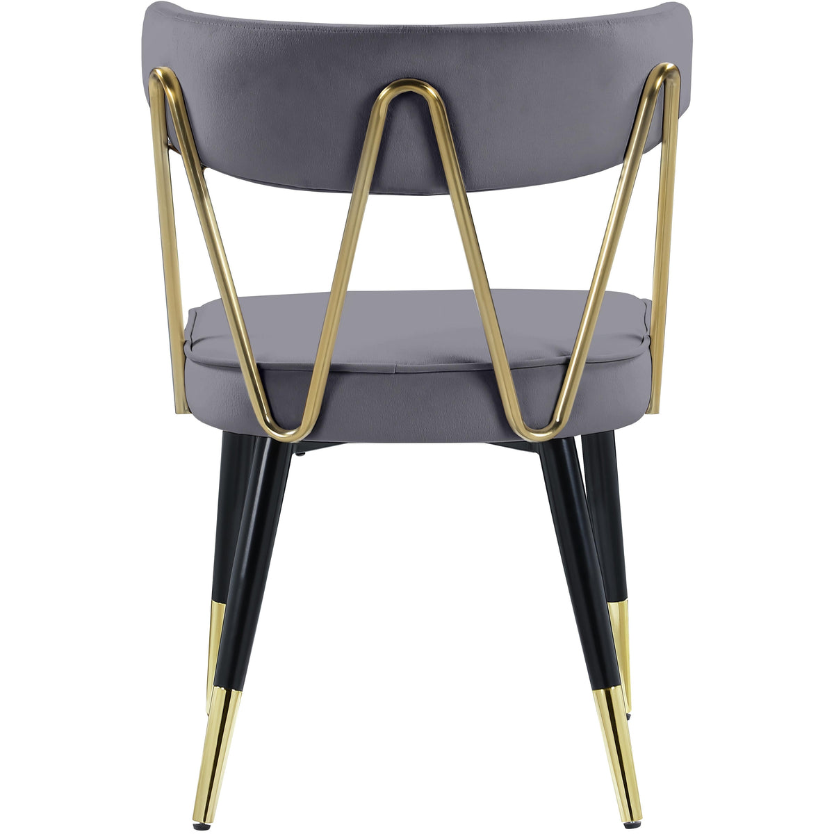 Meridian Rheingold Grey Velvet Dining Chair