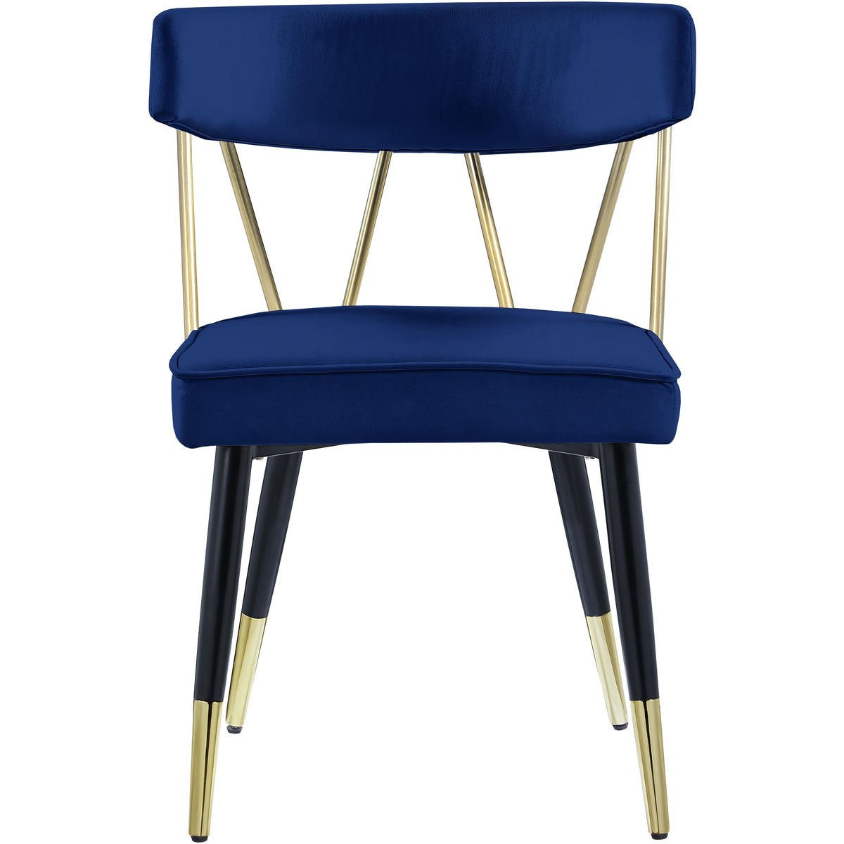 Meridian Rheingold Navy Velvet Dining Chair
