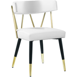 Meridian Rheingold White Vegan Leather Dining Chair