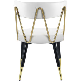 Meridian Rheingold White Vegan Leather Dining Chair