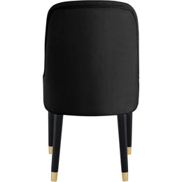 Meridian Omni Black Velvet Dining Chair