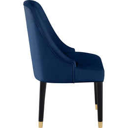 Meridian Omni Navy Velvet Dining Chair