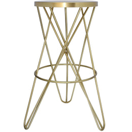 Meridian Mercury Gold Iron Bar Stool