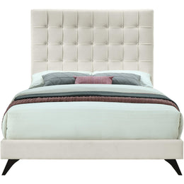 Meridian Elly Cream Velvet Full Bed