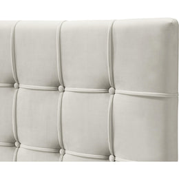 Meridian Elly Cream Velvet King Bed