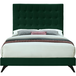 Meridian Elly Green Velvet King Bed