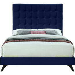 Meridian Elly Navy Velvet King Bed