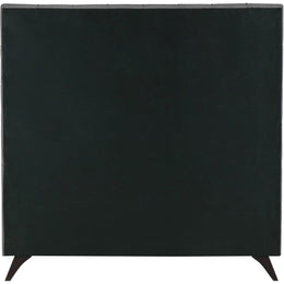 Meridian Elly Grey Velvet Queen Bed