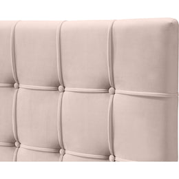 Meridian Elly Pink Velvet Queen Bed