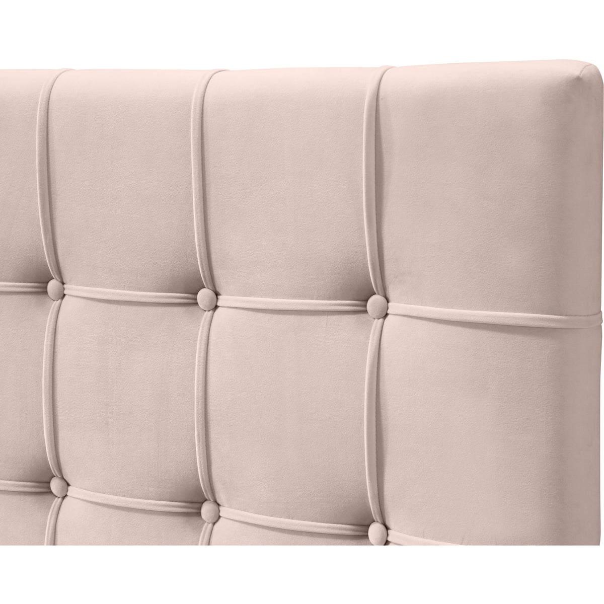 Meridian Elly Pink Velvet Queen Bed