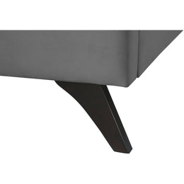 Meridian Elly Grey Velvet Twin Bed