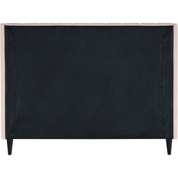 Meridian Eva Pink Velvet Queen Bed