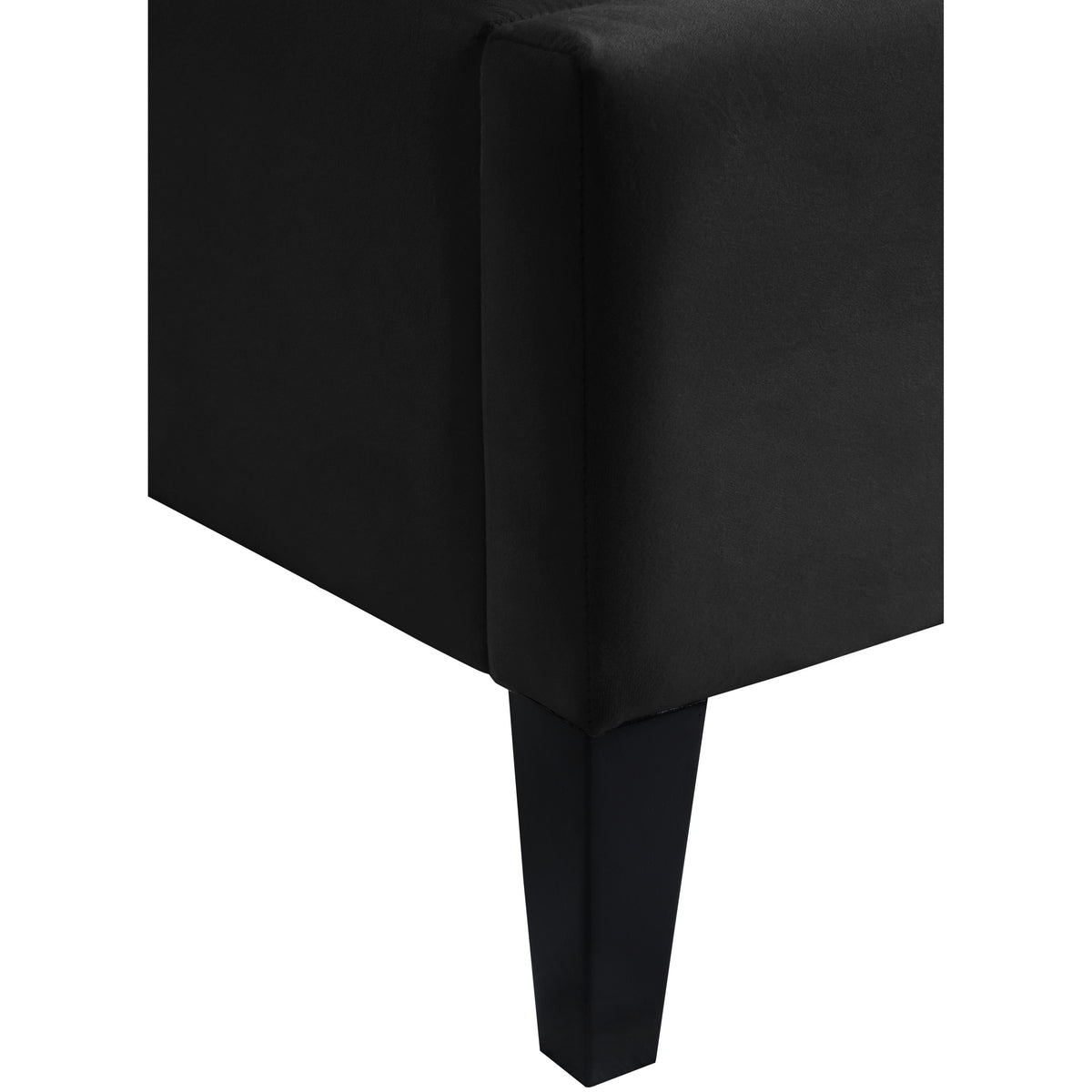 Meridian Fritz Black Velvet Full Bed