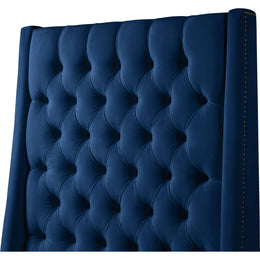 Meridian Fritz Navy Velvet Full Bed