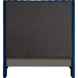 Meridian Fritz Navy Velvet Queen Bed