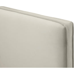 Meridian Geri Cream Velvet Full Bed
