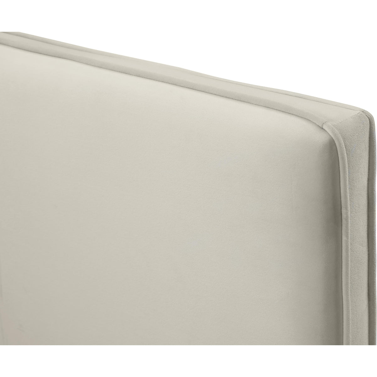 Meridian Geri Cream Velvet Full Bed