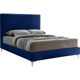 Meridian Geri Navy Velvet Full Bed
