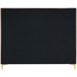 Meridian Geri Pink Velvet Queen Bed