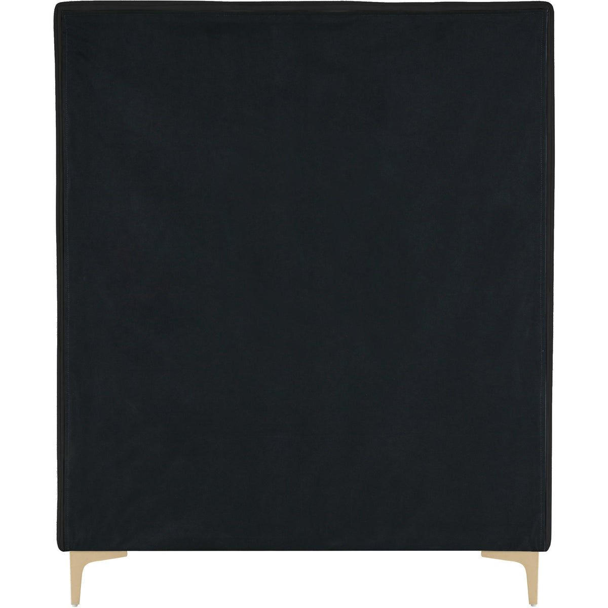 Meridian Geri Black Velvet Twin Bed