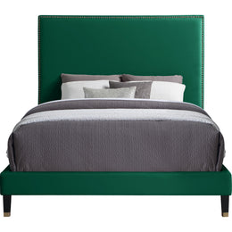 Meridian Harlie Green Velvet Full Bed
