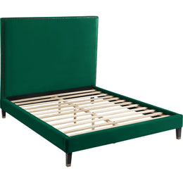 Meridian Harlie Green Velvet Full Bed