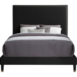 Meridian Harlie Black Velvet King Bed