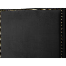 Meridian Harlie Black Velvet King Bed