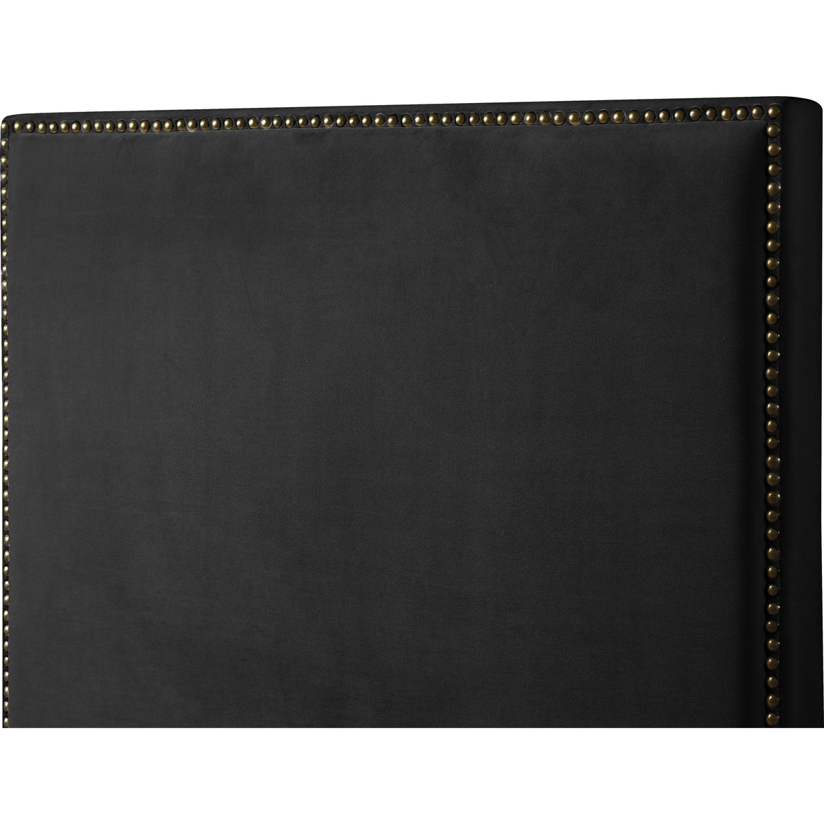 Meridian Harlie Black Velvet Twin Bed
