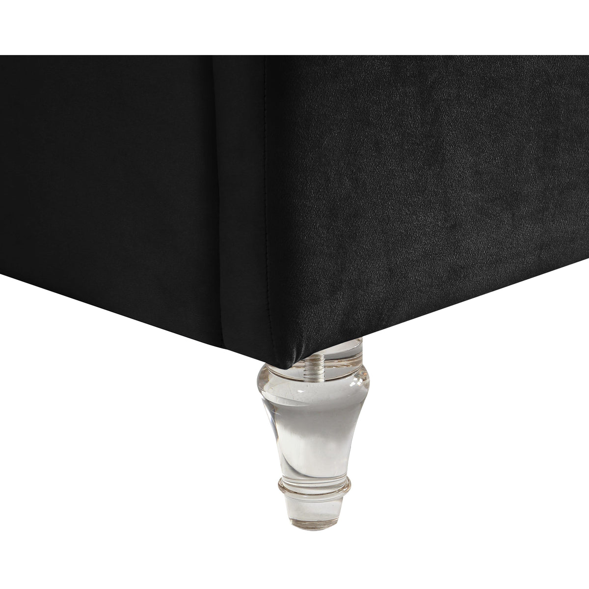Meridian Kira Black Velvet King Bed