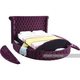 Meridian Luxus Purple Velvet King Bed