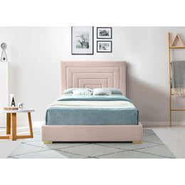 Meridian Nora Pink Velvet Full Bed