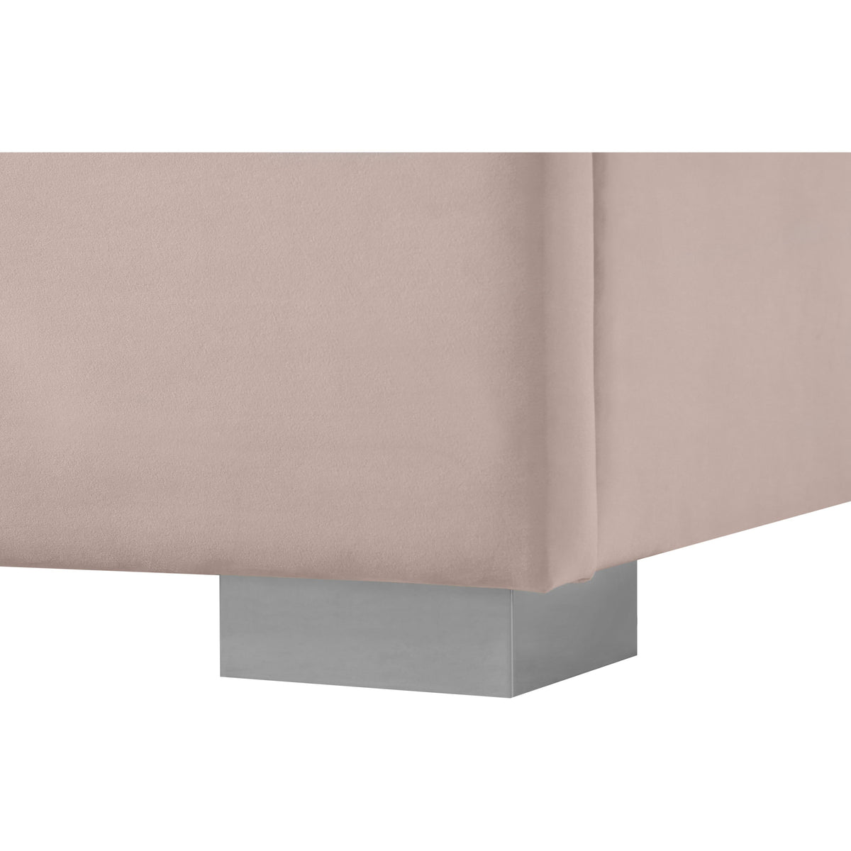 Meridian Nora Pink Velvet Full Bed