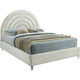 Meridian Rainbow Cream Velvet Full Bed