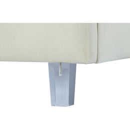 Meridian Rainbow Cream Velvet Full Bed