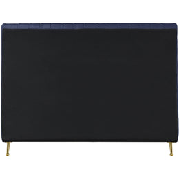 Meridian Zara Navy Velvet Queen Bed (3 Boxes)